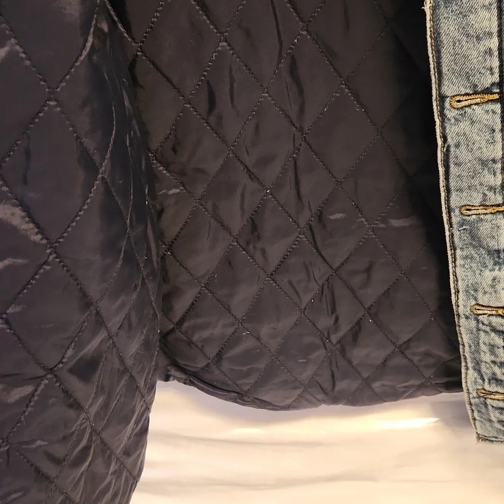 Zara boys denim button-up insulated jacket sz 10